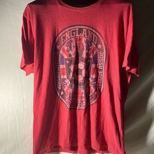 Vintage England Soccer Team T Shirt Casual